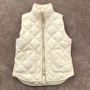 J Crew, cream puffy vest